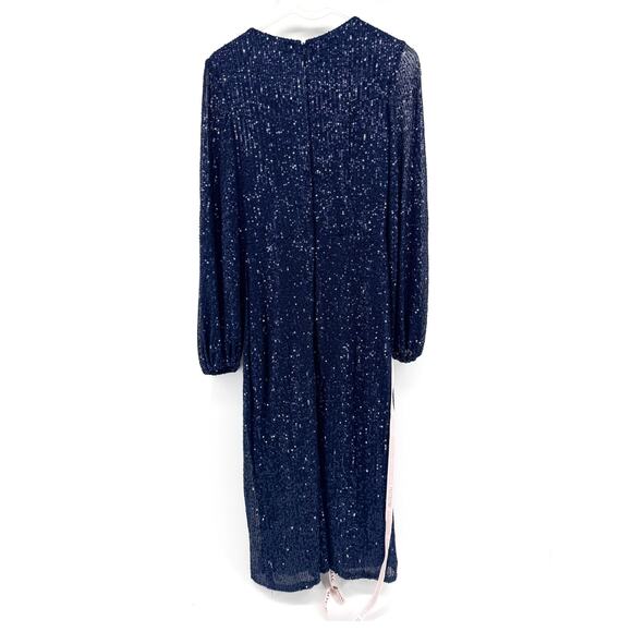 Mac Duggal 42018 Slit Skirt Sequin Dress Womens Sz 8 NWT Glitter Cocktail MOB - Picture 7 of 9